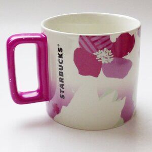Starbucks 2022 Purple Fuchsia Floral Design Coffee Mug 12 oz.